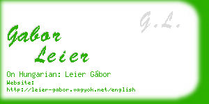 gabor leier business card