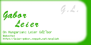 gabor leier business card